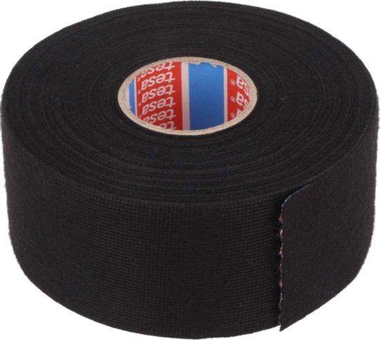 TESA Linnentape PET-wol - 50 mm breed - 300 um dik - Tot 105 graden - 25 meter - zwart