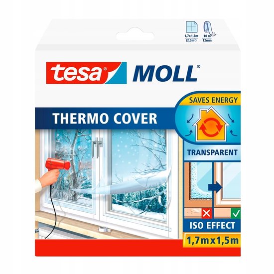 Tesa Thermo Cover - Isolatiematje - Transparant - 1,7m x 1,5m van Merkloos