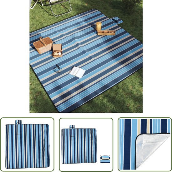 The Living Store Picknickdeken Drielaags Waterdicht Vochtbestendig - 200x200 - Compact - Draagbaar van T