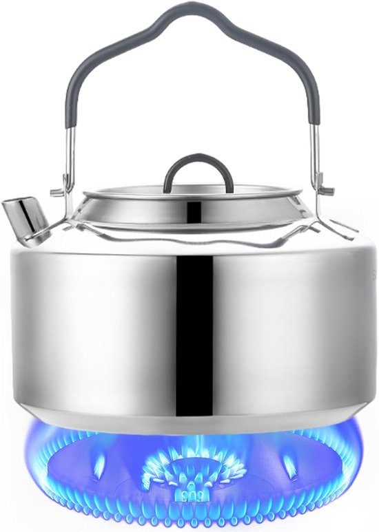 Theepot Waterkoker - Kampvuur Ketel - Outdoor Koken - Roestvrij Staal - 12 Liter - Zwart