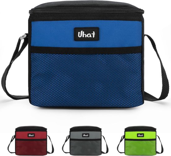 Thermische lunchbox 5 liter met 2 compartimenten – dubbele isolatie koeltas voor werk en school in blauw van Merkloos