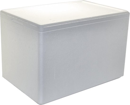 Thermische piepschuimbox 59,5x39,5x36 cm - 53,7 liter isolatie voor vervoer en opslag van Merkloos