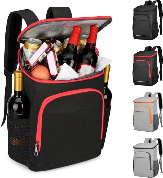 Thermische rugzak met koelbox, lunchbox, waterdicht, twee lagen, voor kamperen, wandelen, picknicken, strand van T