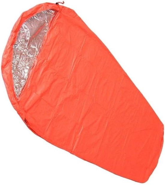 Thermische Slaapzak - Nooddeken Bivvy - Outdoor Avontuur - Warmte Reflecterend - 210 x 83 cm - Oranje