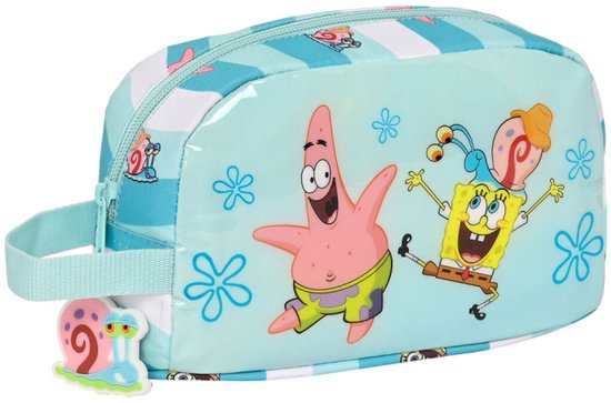 Thermische Snacktas Spongebob Stay positive Blauw Wit (21.5 x 12 x 6.5 cm) van Merkloos