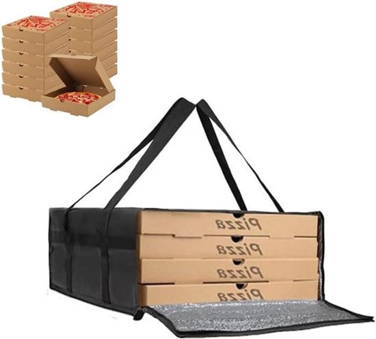 Thermische tas voor pizza en picknick - ideaal voor camping en maaltijdbezorging - 50 x 50 x 20,5 cm. van Merkloos