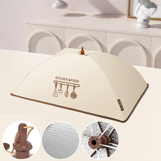 Thermische Voedselkap Opvouwbaar - 70x50x24cm - Warmte- & Koude Afdekking - Ideaal voor Camping, Thuis & Reizen