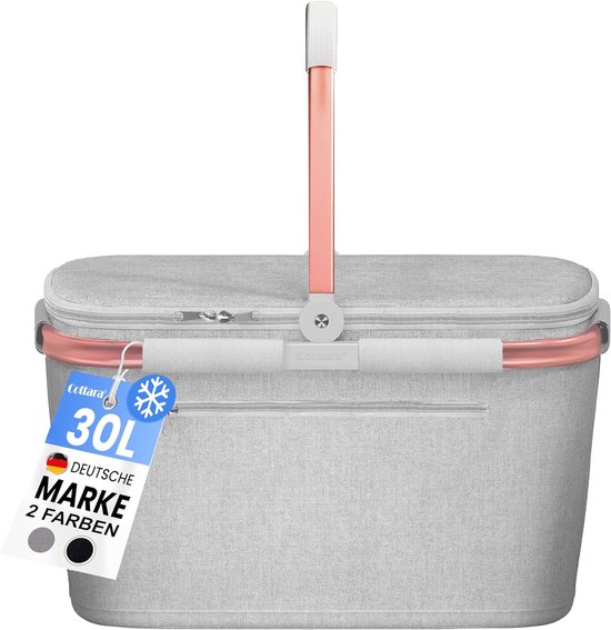Thermo-boodschappenmand groot - geïsoleerde koeltas - versterkte bodem - ideaal voor picknicks - ShopVlot