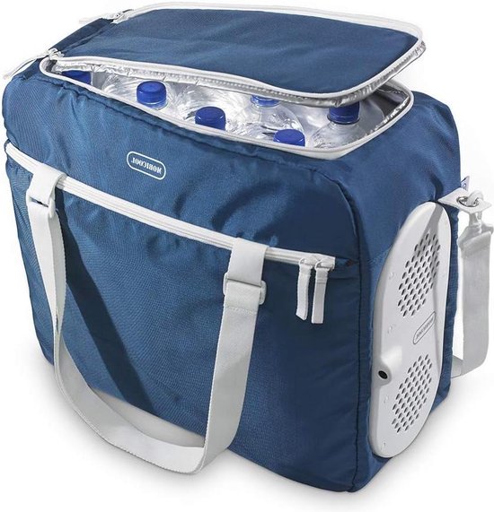 Thermo-elektrische koeler 32 L blauw 12 V - camping koelbox met Mobicool MB32 DC Cool Box Stand van Merkloos