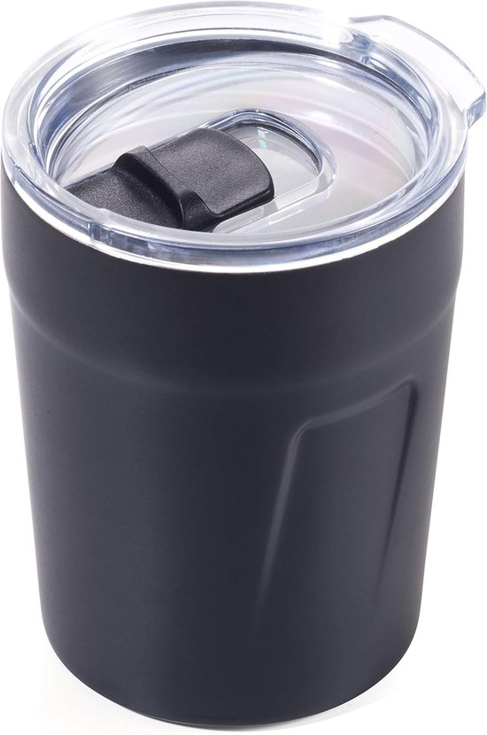 Thermobeker voor Espresso - Dubbelwandige Isolatie, 160 ml, Zwart