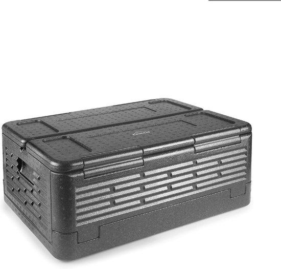 Thermobox EPP GN 1/1 - Houdt levensmiddelen koud of warm, waterdicht en opvouwbaar, 38,5 l, zwart