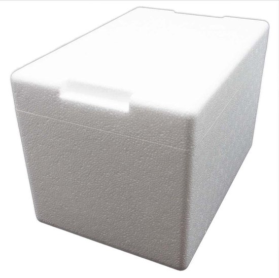Thermobox Piepschuim - Isolatiebox Vervoerbox - Dieren Vervoeren - Goede Isolatie - 75 liter - Wit