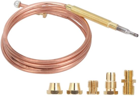 Thermoelement gas 900 mm M6 x 075 thermokoppel universeel voor gasfornuis, inductiekookplaat, verwarmingstoestel en andere branders - accessoires voor verwarmingstoestellen van Merkloos