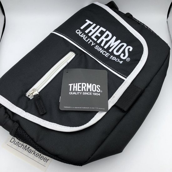 Thermos Messenger/Cool Bag - Messenger/Koeltas - 2.5 Liter - Zwart/Wit - Stijlvolle/Luxe Schoudertas - Heren/Dames/Kinderen van Thermos