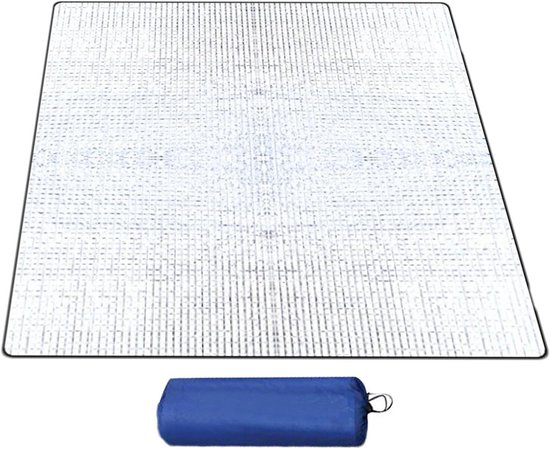 Thermoslaapmat - Kampeerdeken Picknickmat - Buitenactiviteiten Comfort - Dubbelzijdig Geïsoleerd - 195 x 180 cm - Zilver