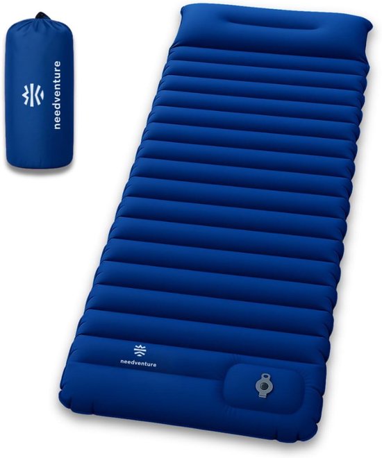 Thijox - 10CM Zelfopblazende Slaapmat - Lichtgewicht & Compact Camping Matras met Voetpomp - Opvouwbaar Luchtbed voor 1 Persoon - Ideaal voor Kamperen