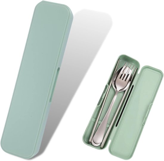 Thijox - Bestekdoos Opbergdoos voor Reisbenodigdheden - Lunchtas met Vork, Lepel en Eetstokjes - Ideaal voor Camping, Picknick en Buitenactiviteiten