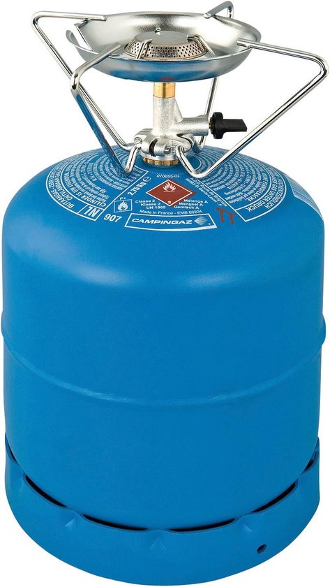 Thijox - Camping Gasflesbrander 1 FEU R80 Enkele Brander 1350W voor Camping, Tuin en Buitenleven, Kooktijd 6 Min, Werkt met R904/R907, Lichtgewicht en