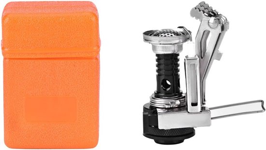 Thijox - Camping Gasfornuis Draagbare Mini Lichtgewicht Gasfornuisbrander voor Outdoor Camping Picknick Wandelen - Zwart