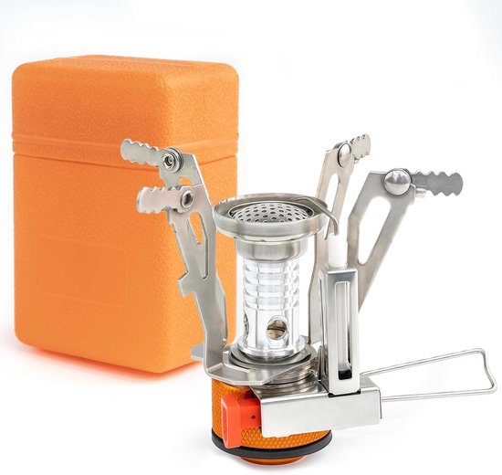 Thijox - Camping Gasfornuis - Lichtgewicht en draagbaar gasstel voor buiten koken, ideaal voor kamperen, tuinfeesten en barbecues, met 2 branders en s