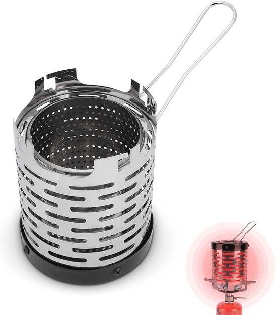 Thijox - Camping Mini Heater, Roestvrij Stalen Kachel Deksel voor Tent Verwarming, Ideaal voor Outdoor Wandelen en Backpacking