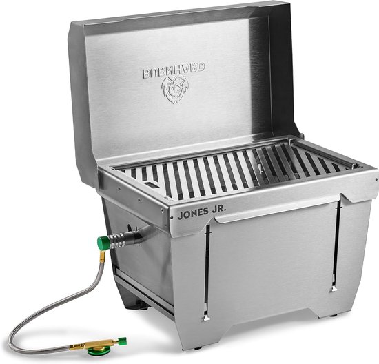 Thijox - Campinggrill 1-pits 3,2 kW Roestvrij Staal, Ultralicht Draagbaar, FitnFire™-Systeem, Tot 500°C, Inclusief Draagtas en Grillmat - Perfect voor