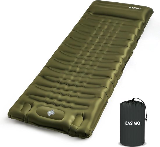 Thijox - Campingmat 1 Persoon - 12 cm Opblaasbaar Matras - Zelfopblazend - Met Geïntegreerde Pomp - Lichtgewicht Trekkingmat voor Tent, Biwak, Wandele