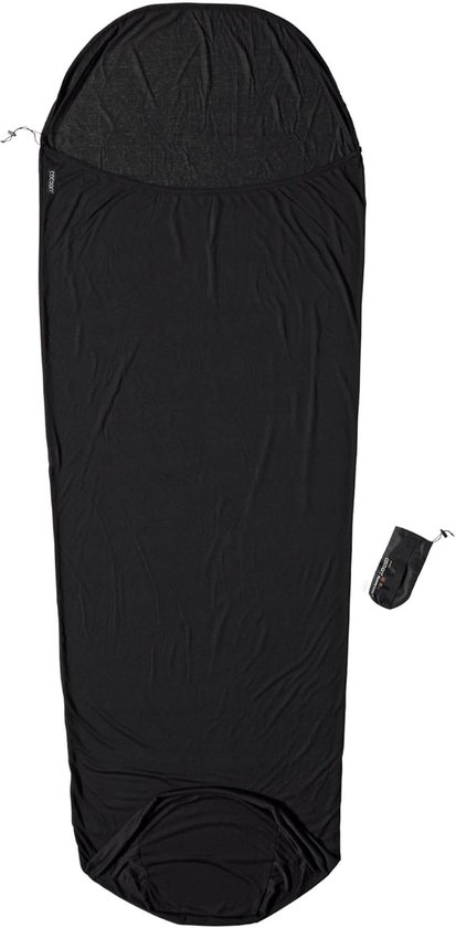 Thijox - Cocoon MummyLiner Thermolite Slaapzak - Lichtgewicht, Warm, Comfortabel, EcoMade, Perfect voor Camping, Outdoor Avonturen, Reizen, 220 cm, Zw