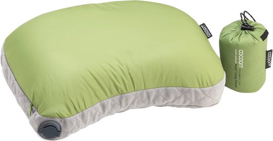 Thijox - Cocoon Outdoor Kussen Air-Core Hood/Camp Opblaasbaar Reiskussen met Kunstvezelvulling voor Slaapzak-Capuchon - Ideaal voor Camping, Reizen, A
