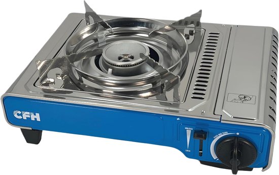 Thijox - Compact Gaskooktoestel CFH GK 423 - Mobiel en Draagbaar 1 Vlam Gasfornuis met Transportkoffer voor Camping, Outdoor, Picknick en Tuin - Ruimt