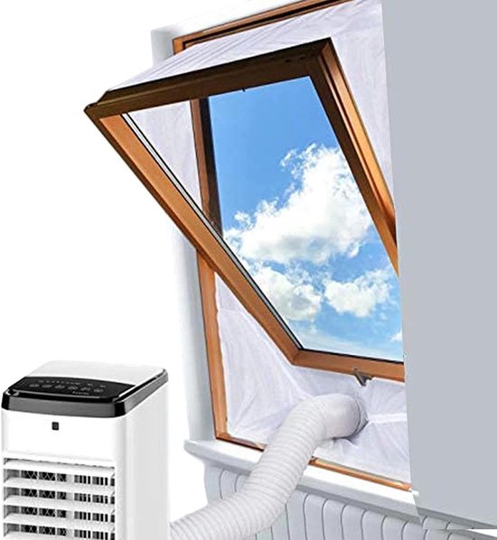 Thijox - Draagbare Airconditioning-Raamset - Ventilatieset voor Mobiele Airco - Afdichtmiddel - Eenvoudige Installatie - Ideaal voor Thuisgebruik, Stu