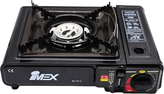 Thijox - Draagbare Gaskookplaat met Piezo-Ontsteking - Butaan Kooktoestel voor Camping, Outdoor, en Festival - 7650 BTU Vermogen 2,2 kW Draagkoffer -