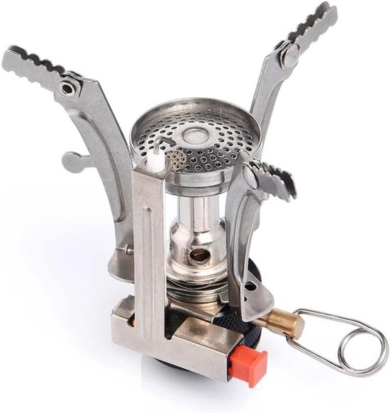 Thijox - Draagbare Mini-Gaskoker 3000W met Piëzo-Ontsteking - Ultralicht en Opvouwbaar - Ideaal voor Camping, Wandelen, Picknicken en Buitenreizen