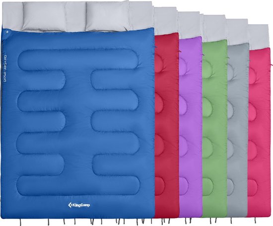 Thijox - Dubbele Slaapzak KingCamp voor 2 Personen - Winter Deken Slaapzak tot -3°C - Comfortabel en Compact voor Outdoor Camping, Festivals, Wandelen