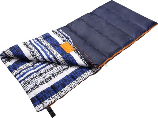 Thijox - Dutch Mountains Goeree XL Warme Slaapzak 220x90cm Katoenen Slaapzak met Glow in the Dark Zippers, Tochtstrip en Opbergvakjes voor Camping en
