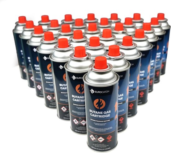 Thijox - Gas Cartridge 28 Stuks - Butaangas - 227g Gasflessen voor Camping, Koken, Vissen en Outdoor Avonturen - Veilig en Schoon Gebruik