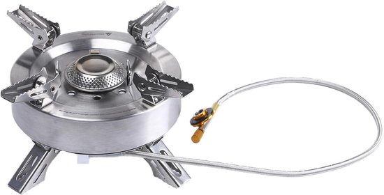Thijox - Hoogvermogen Camping Gasfornuis 4400W-11000W met Dubbele Voorverwarmer, Draagbaar Kooktoestel, Opvouwbare Gesplitste Gasbrander, Ideaal voor