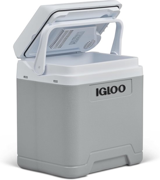 Thijox - IGLOO IE27 Elektrische Koelbox 27L, 12V/230V, Compact, Lichtgewicht, Draagbaar voor Auto, Camping, Boot, Festivals, Eco/Max-modus, Kabelvak