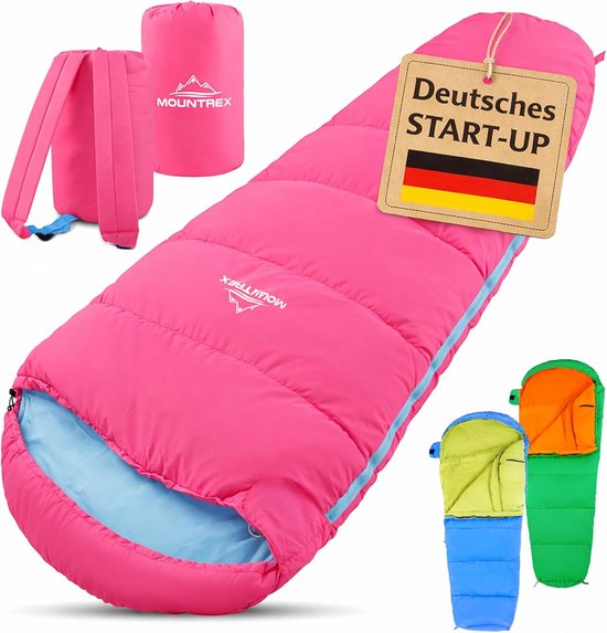 Thijox - Kinderslaapzak 175x70 cm - Draagbare Mummieslaapzak voor Kinderen - Lichtgewicht & Compact - 100% Katoenen Binnenvoering - Perfect voor Campi