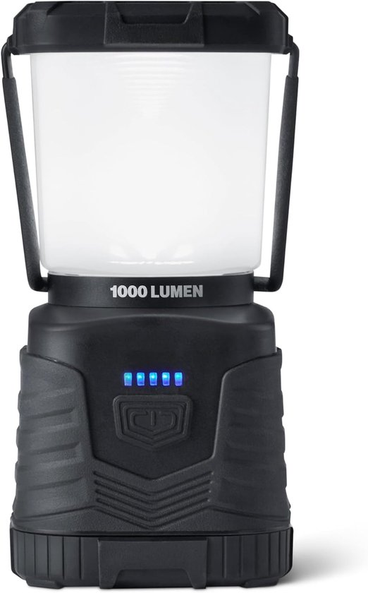Thijox - LED Campinglantaarn 1000 Lumen met 4 Lichtmodi - Draagbare Waterbestendige Buitenlamp met 360° Verlichting - Ideaal voor Camping, Tuin, Feest