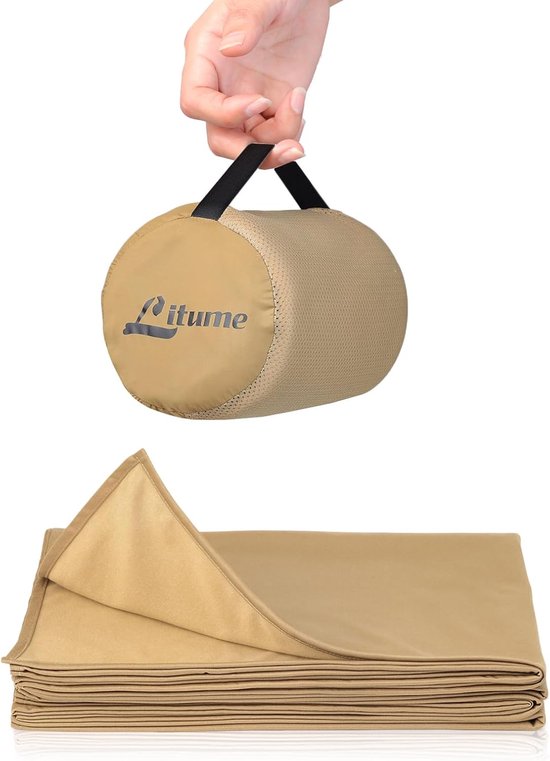 Thijox - Lichte en Ademende Reisdeken 170 x 122 cm, Zachte Vliegtuigdeken, Opvouwbaar met Zak voor Camping, Trein en Reizen, Fleece, Super Warm en Voc van Thijox