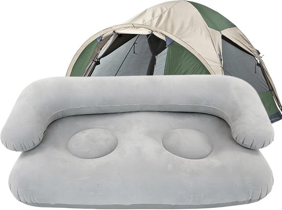 Thijox - Opblaasbare Bank 2-zits Waterdichte Draagbare Sofa met Armleuningen | Luchtbank voor Camping, Picknicks, Achtertuin, Terras en Binnengebruik