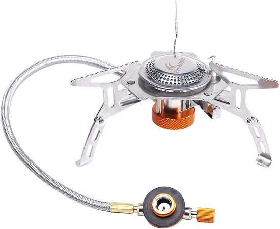 Thijox - Opvouwbare Campingkachel FMS-105 - Draagbaar Gasfornuis 3000W - Mini Backpacking Kookbrander met Piëzo-ontsteker - Perfect voor Outdoor, Wand