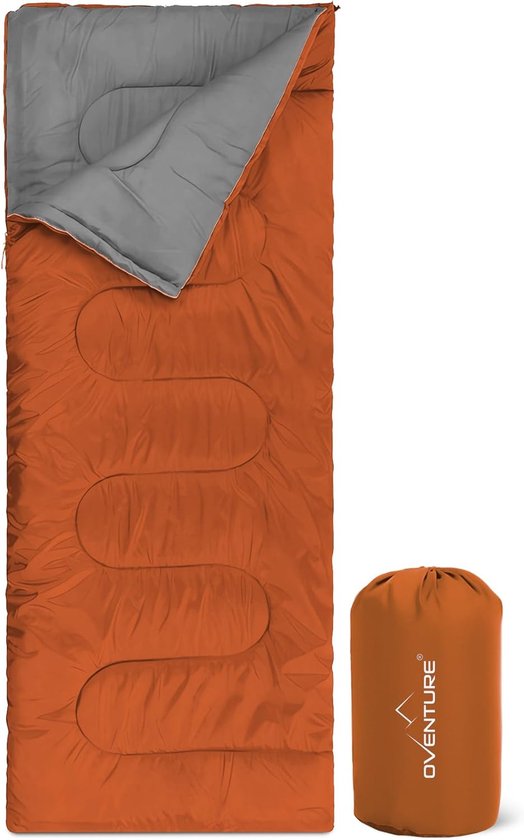 Thijox - Oventure SleepPlus Slaapzak 190x80 cm | Waterafstotende Slaapzak | 100% Pongee Polyester Voering | Lichtgewicht voor Kamperen, Festival en Re