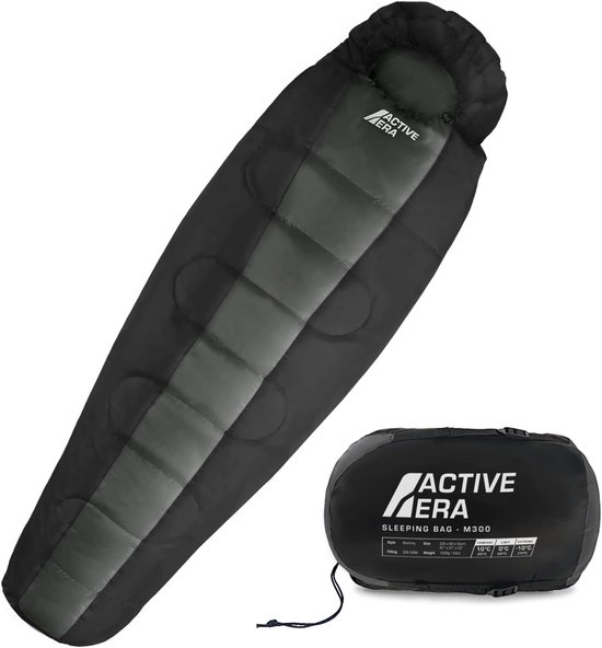 Thijox - Professionele Premium Mummie Winter Slaapzak 220x80cm - 300 GSM Vulling, Waterafstotend, 4 Seizoenen - Ideaal voor Camping, Backpacken, Hiken