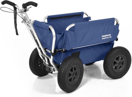 Thijox - Rambler Explorer 65 Bolderwagen Blauw - Veilig Vervoer voor 5 Kinderen - Innovatieve, Veelzijdige Bolderkar voor Avonturen, Camping, Tuin en