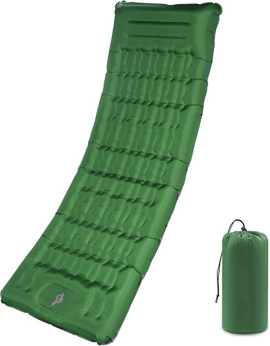 Thijox - SHANNA Isomat Outdoor Camping Luchtmatras 12 cm Dikte - Ultralicht Opblaasbare Slaapmat met Voetpomp - Compact en Lichtgewicht voor Trekking,