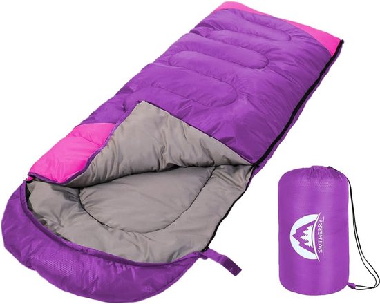 Thijox - Slaapzak 3-4 Seizoenen, Lichtgewicht en Waterdicht, Voor Kinderen, Tieners en Volwassenen, Ideaal voor Kamperen, Wandelen en Backpacken, Warm