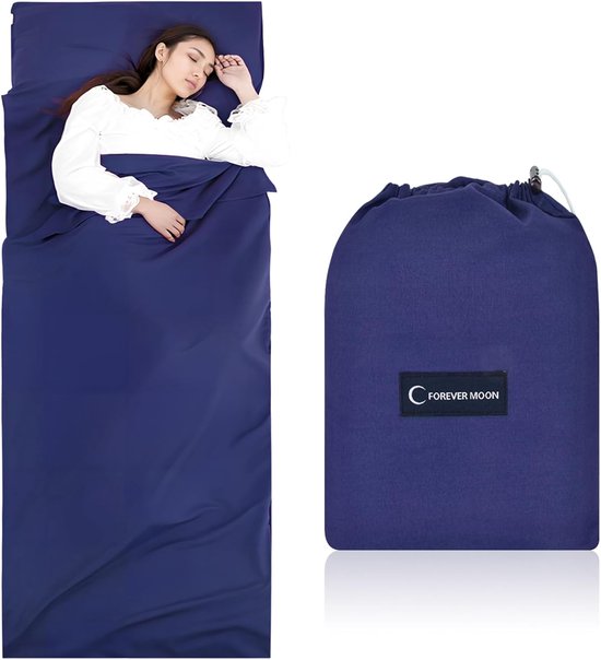 Thijox - Slaapzak 90x220 cm - Ultralichte Microvezel Reisslaapzak met Kussenvak - Compact voor Volwassenen - Ideaal voor Hostels, Wandelen en Kamperen