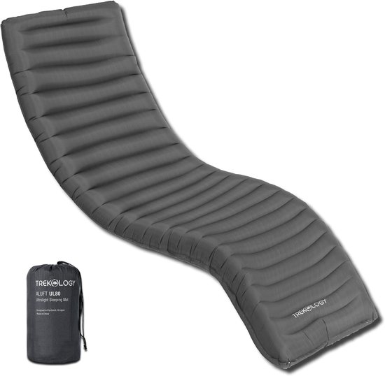 Thijox - TREKOLOGY UL80 Opblaasbaar Slaapmatje - Ultralicht, Compact, Voor Kamperen, Wandelen, Backpacken, Comfortabel, Dikke Kussens, Isolatie, Ideaa